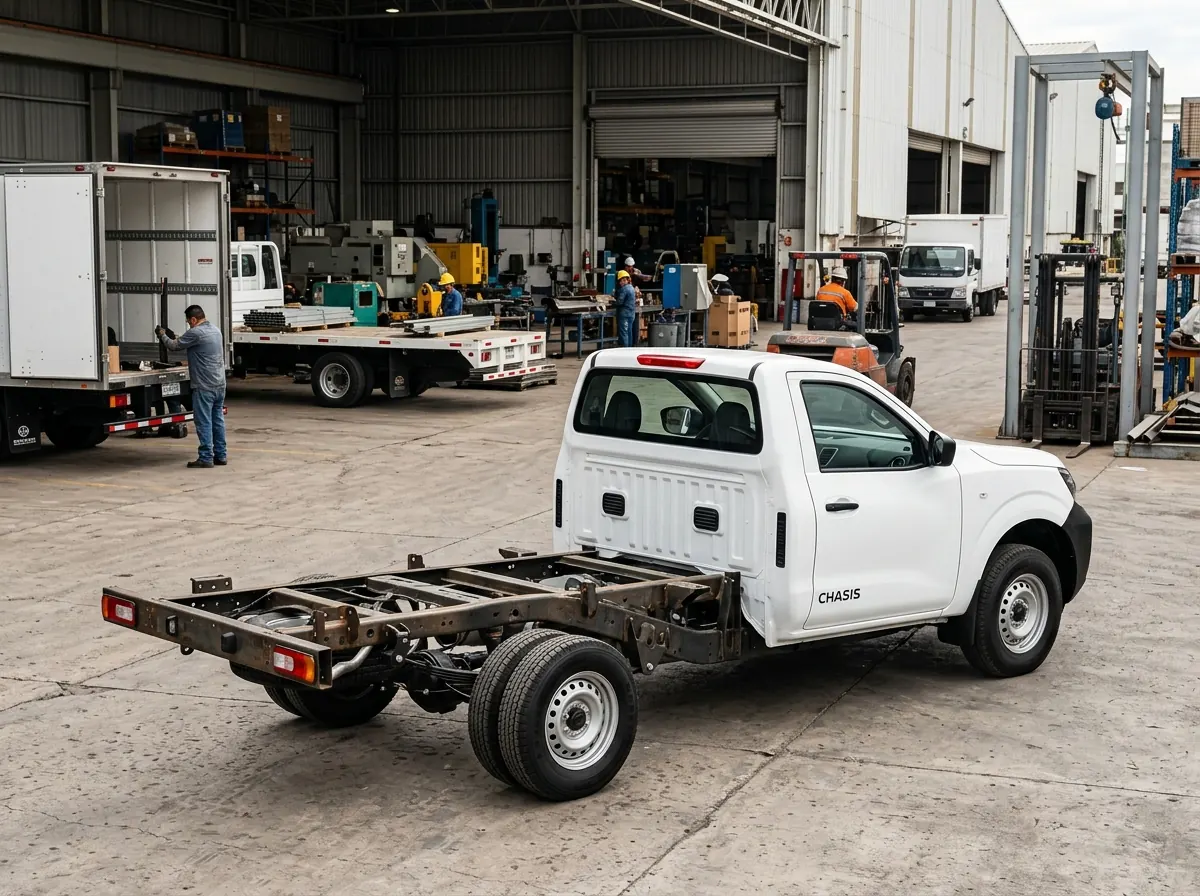 Nissan NP300 Chasis para arrendamiento puro, pickup adaptable para caja seca, plataforma y carrozado especial para empresas en México.