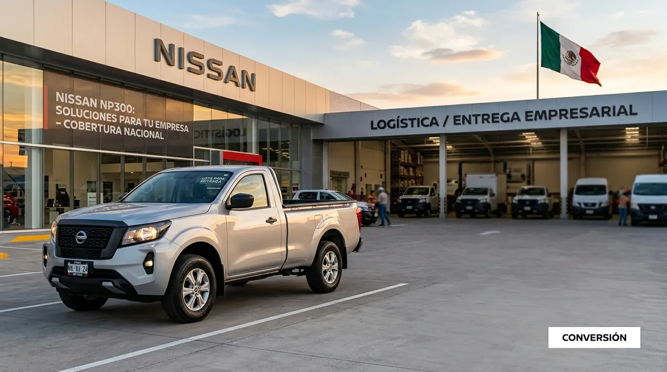 Nissan NP300 lista para entrega en México, pickup de trabajo disponible para arrendamiento puro, empresas, PyMEs y flotillas nacionales.