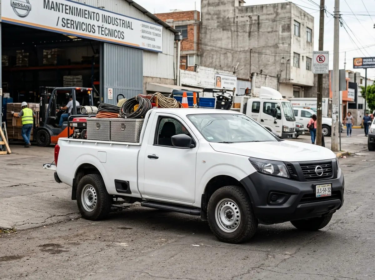 Nissan NP300 Pick Up de fábrica para reparto, mantenimiento y cuadrillas técnicas, pickup de trabajo para empresas y PyMEs en México.