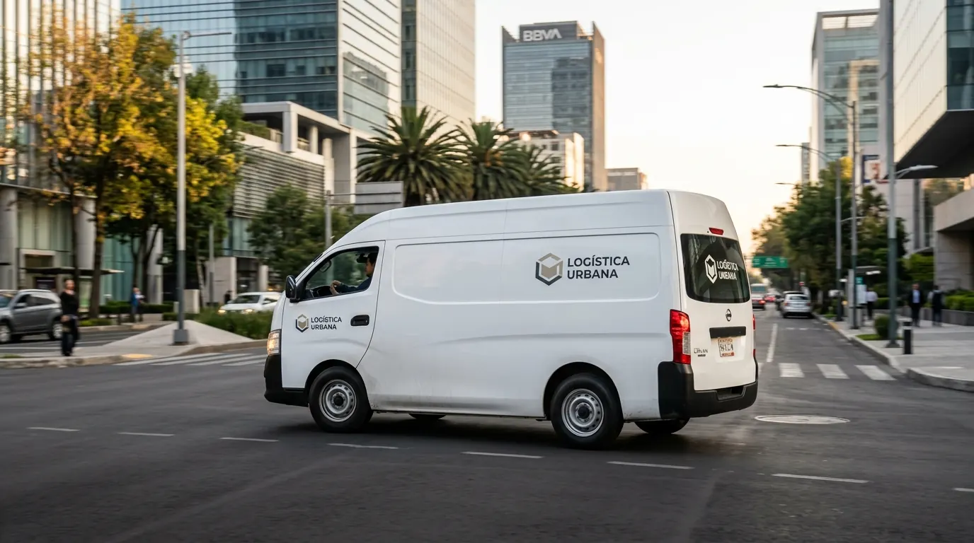 Nissan Urvan de carga en operación urbana para arrendamiento puro en México, usada por empresas de logística, reparto y última milla.