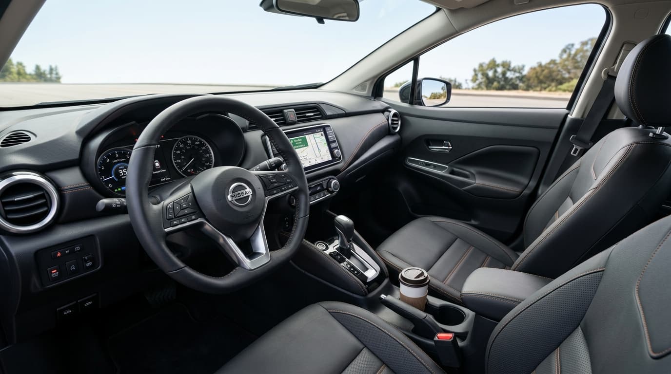 Interior y equipamiento de seguridad del Nissan Versa Exclusive